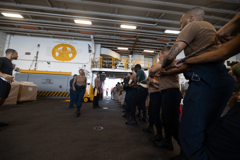 USS Bataan Line Handling Operations