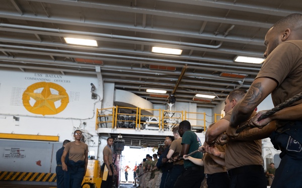 USS Bataan Line Handling Operations