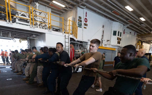 USS Bataan Line Handling Operations