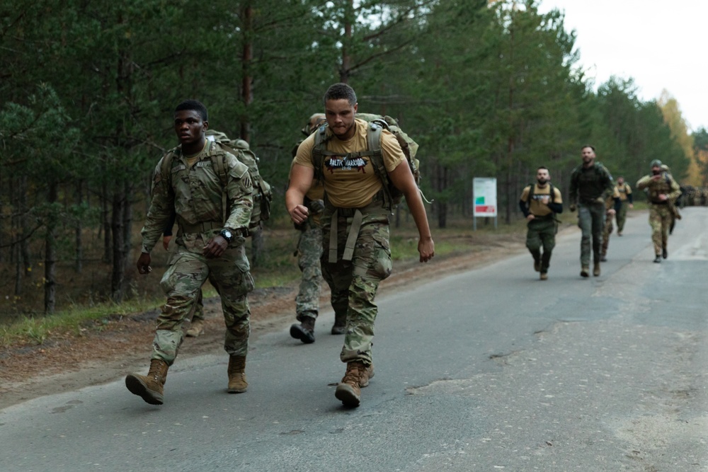 Task Force Marne Soldiers compete in the Baltic Warrior Challenge in Latvia