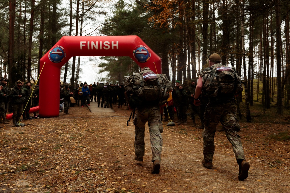 Task Force Marne Soldiers compete in the Baltic Warrior Challenge in Latvia