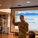 Chief Master Sgt. Kevin Brun, Nevada State Command Chief speaks at the Region 7 Enlisted Field Advisory Council meeting held at the Nevada Air National Guard base in Reno, Nev.