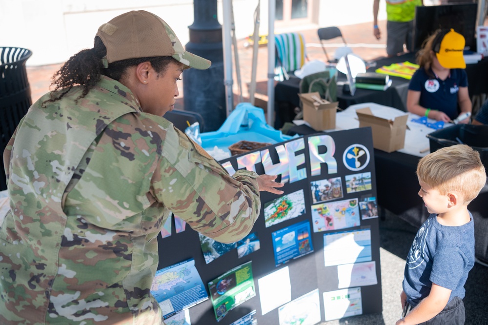 Clear skies ahead; Shaw AFB weather squadrons host booth at eSteam Sumter Festival