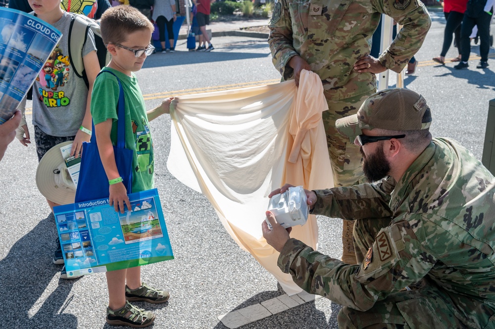 Clear skies ahead; Shaw AFB weather squadrons host booth at eSteam Sumter Festival