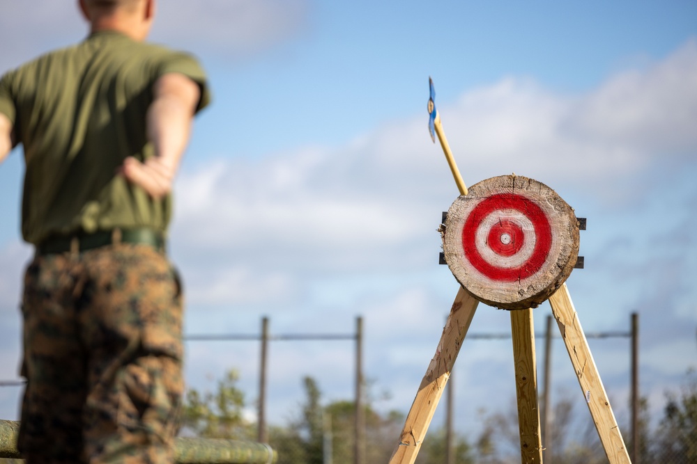 Marines of MARFORCOM participate in Camp Cogar Lumberjack Tournament