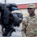 The 10th Mountain Division Sustainment Brigade 548th Combat Sustainment Support Battalion help distribute water outside of the Watertown Municipal Arena to residents of Watertown, New York.