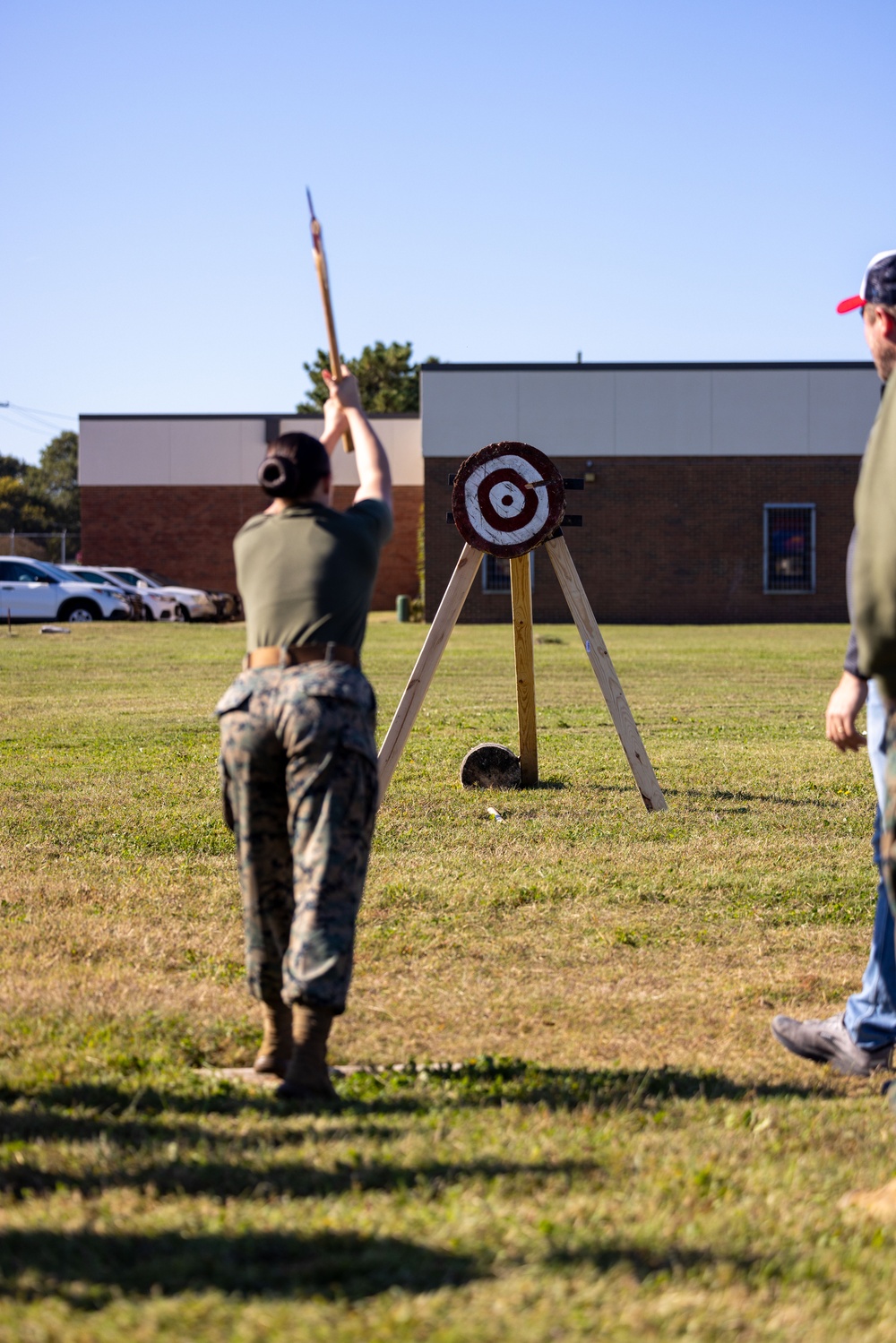 Marines of MARFORCOM participate in Camp Cogar Lumberjack Tournament