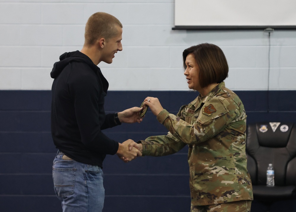 CMSAF Bass focuses on future Air Force during Team Tinker visit