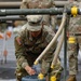 The 10th Mountain Division Sustainment Brigade helps distribute water to residents of Watertown, New York.