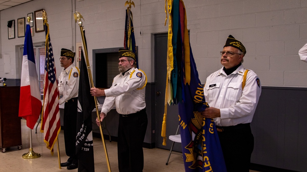 3rd Infantry Division WWII Veteran receives the insignia of Knight of the Legion of Honor