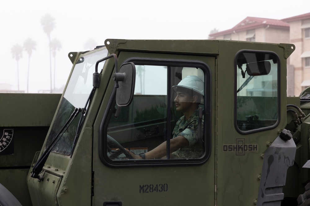 MRF-SEA Marines palletized gear for embarkation