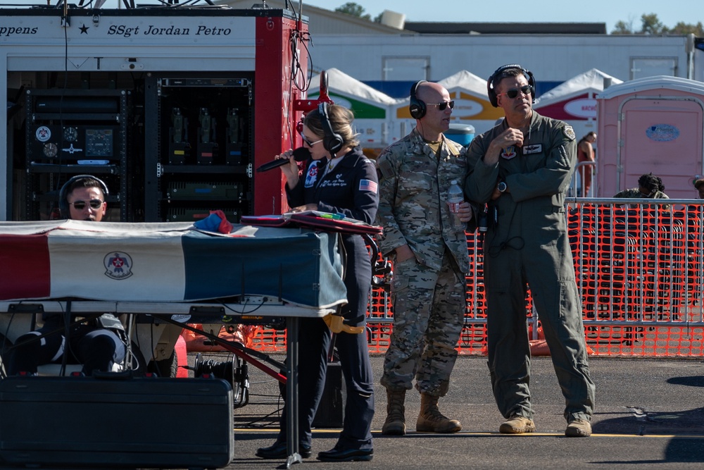 57th Wing leadership meets with Thunderbird team