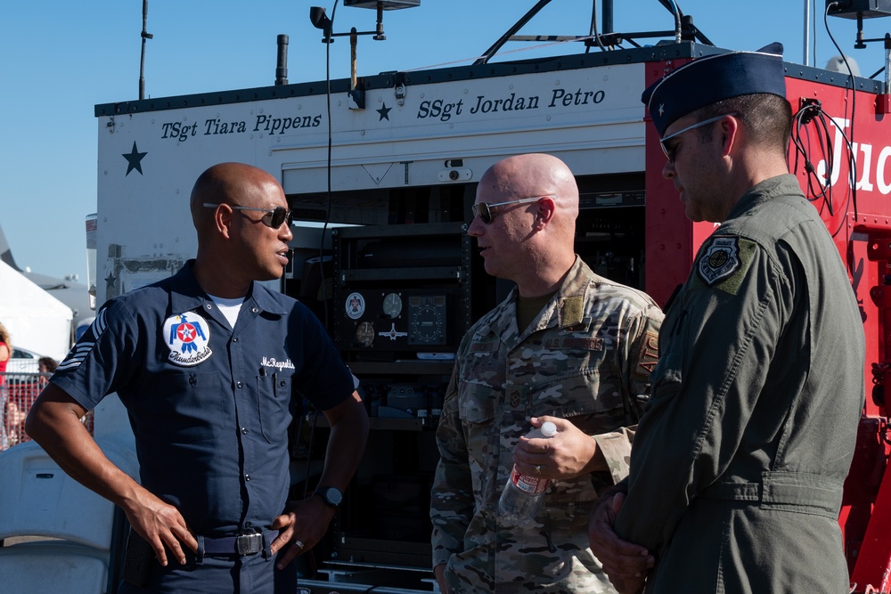 57th Wing leadership meets with Thunderbird team