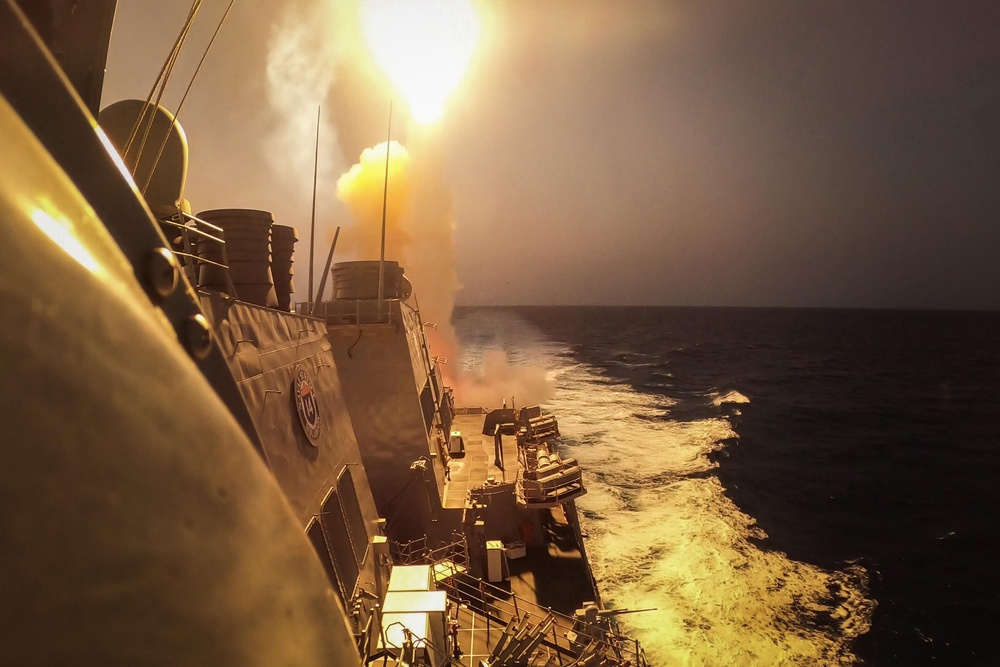 USS Carney Engages Houthi Missiles and UAVs