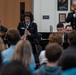 Musician 1st Class Amanda Ballantine performs a clarinet solo at Spartanburg Highschool