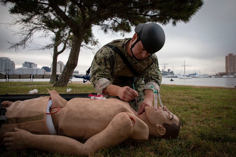 Tactical Combat Casualty Care course hosted by NMRTC Portsmouth