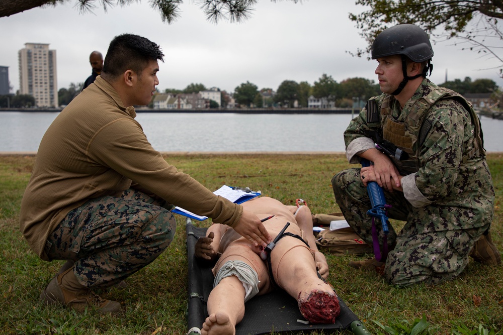 Tactical Combat Casualty Care course hosted by NMRTC Portsmouth