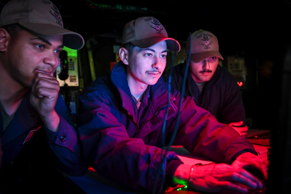 Navigation Training Aboard Boxer