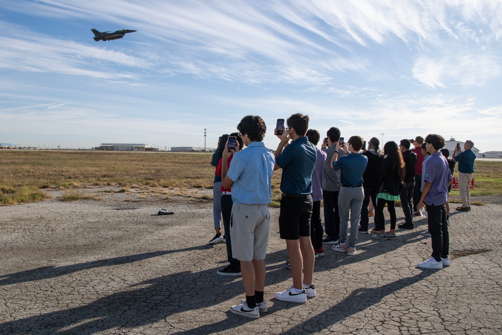 First Tee kids tour 149th FW flightline