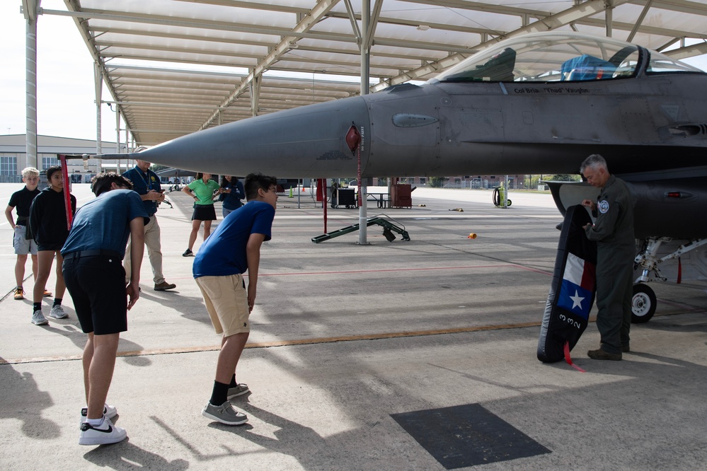 First Tee kids tour 149th FW flightline