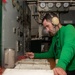 USS Ronald Reagan (CVN 76) Sailor monitors the catapult launch system