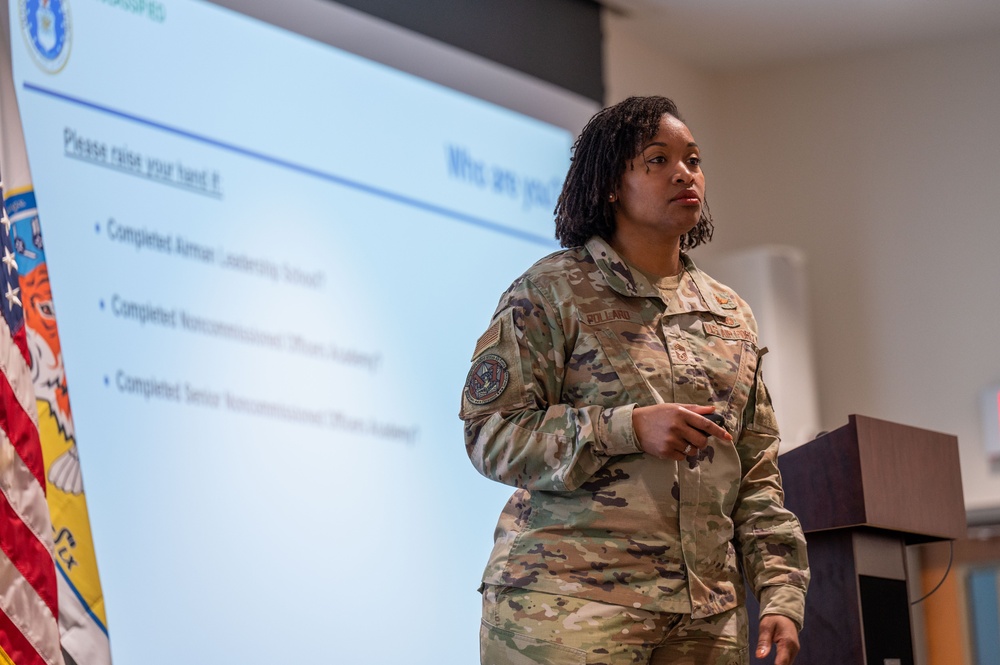 Chief Master Sgt. Pollard visits 102nd Intelligence Wing