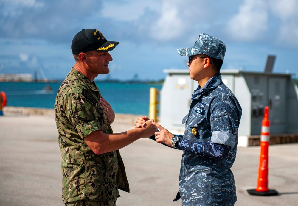 ROK Sonwonil-class submarine ROKS Jeong Ji (SS 073) arrives at U.S. Naval Base Guam for Silent Shark 2023