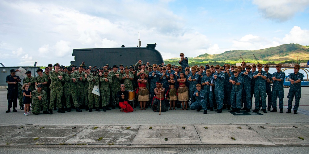 ROK Sonwonil-class submarine ROKS Jeong Ji (SS 073) arrives at U.S. Naval Base Guam for Silent Shark 2023