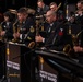 The sax section performs at West Forsyth High School during the Commodores 2023 National Tour
