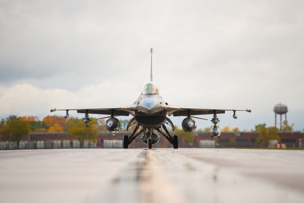 F-16 fighters arrive at the 122nd Fighter Wing