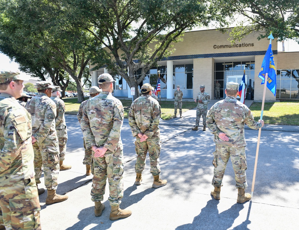 147th Attack Wing communications squadron re-designation ceremony