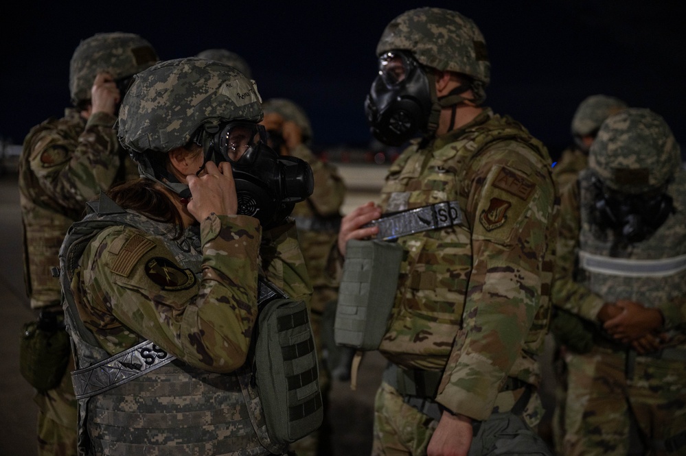 36th AS Airmen simulate gas attack in BM 24-1