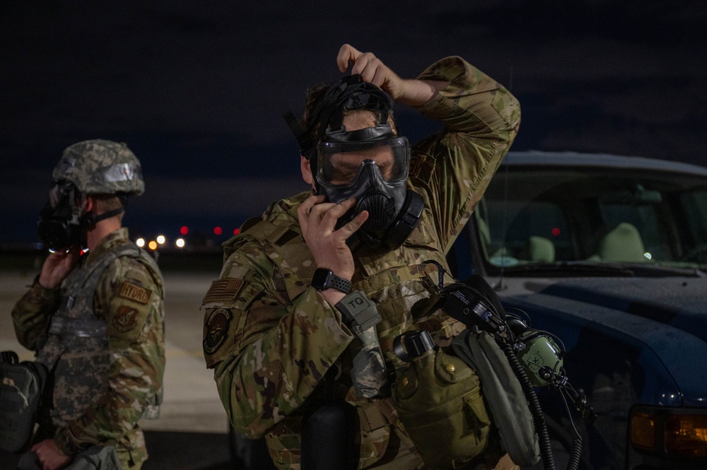 36th AS Airmen simulate gas attack in BM 24-1