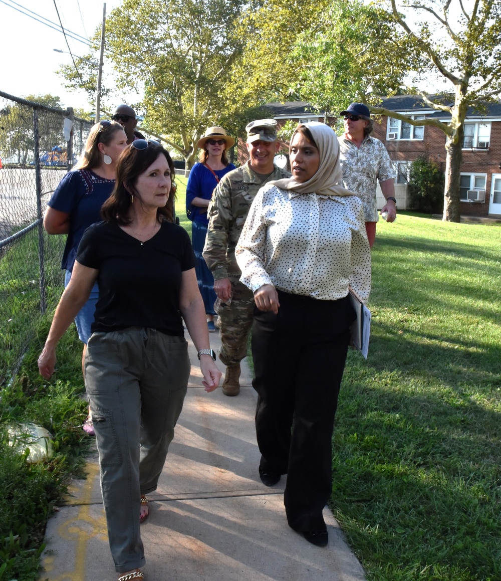 Fort Hamilton Leadership Connects with Residents in Quarterly Walking Town Hall