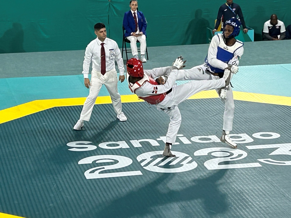 Spc. Khalfani Harris captures Pan American gold medal in taekwondo