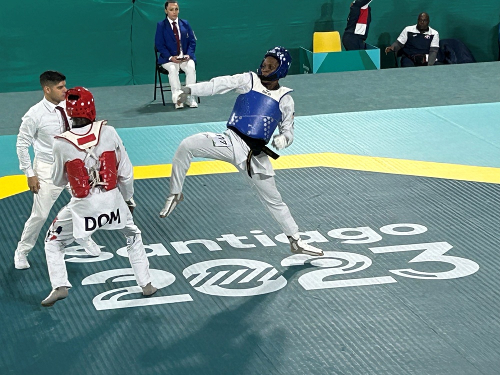 Spc. Khalfani Harris wins Pan American gold medal in taekwondo