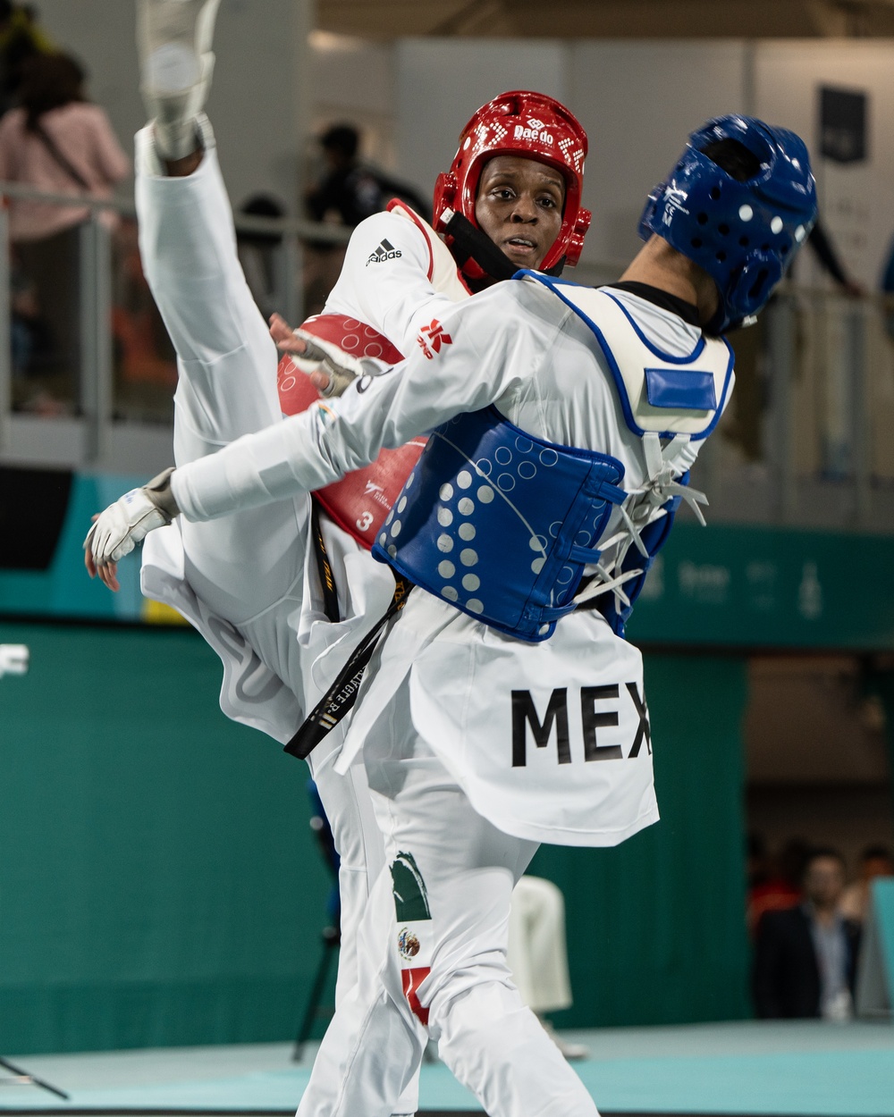 Spc. Khalfani Harris wins the 68kg taekwondo gold medal at Pan American Games