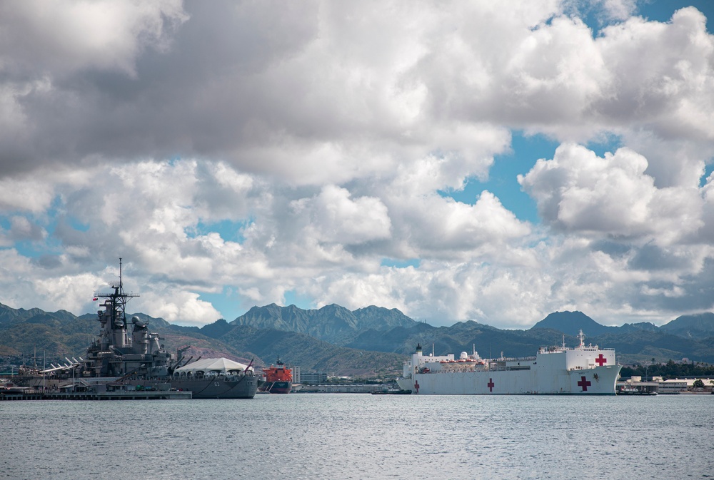 USNS Mercy Departs Pearl Harbor for Pacific Partnership 2024-1