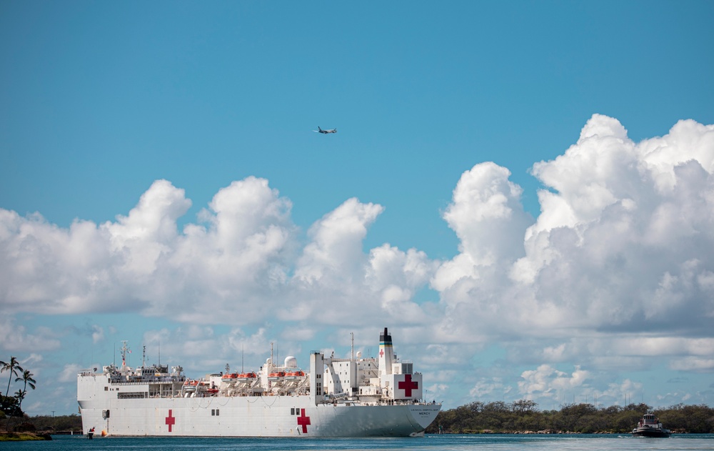 USNS Mercy Departs Pearl Harbor for Pacific Partnership 2024-1