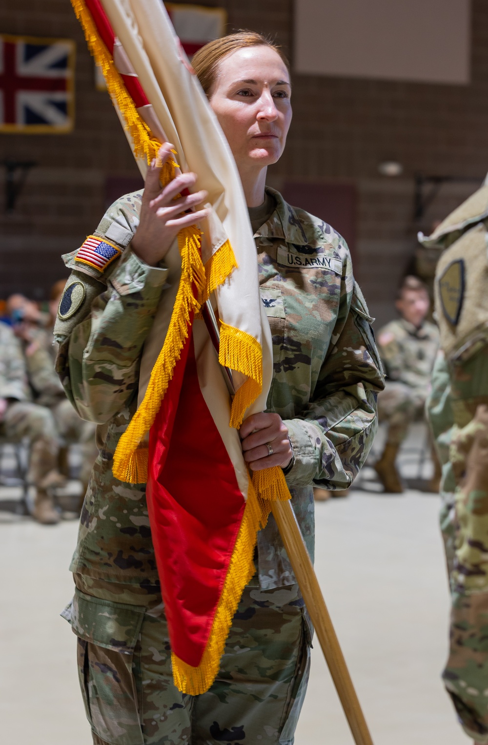 Col. Michele Edwards Receives the Colors