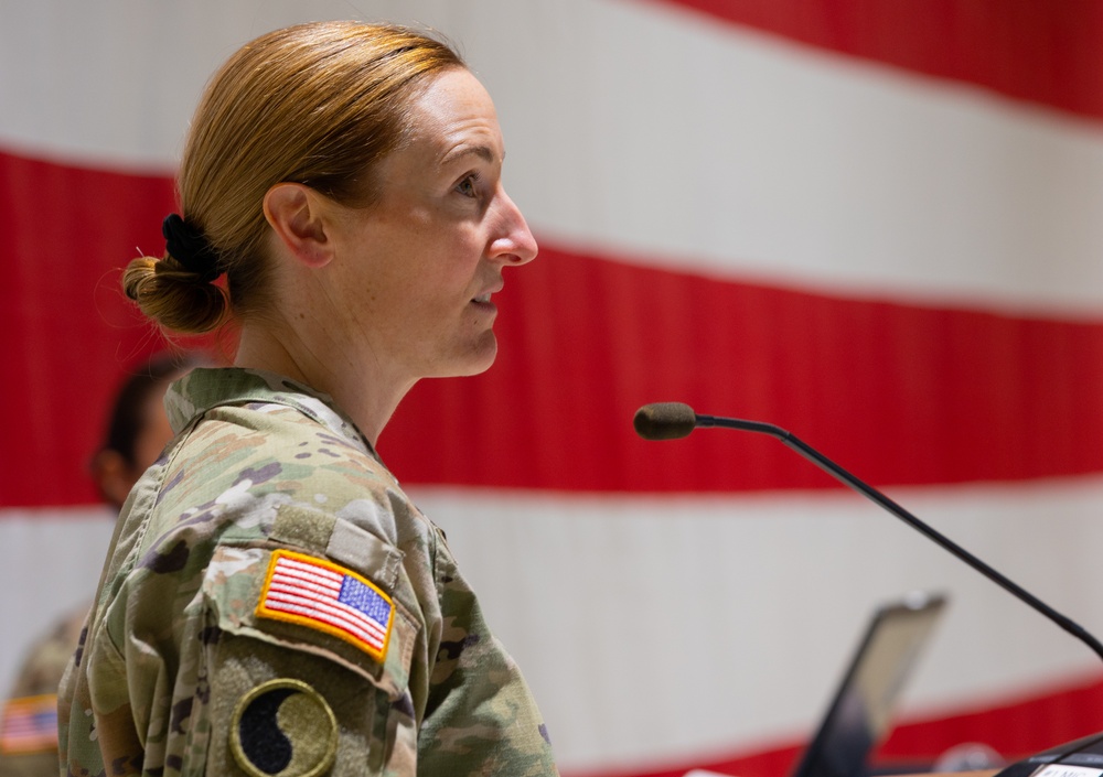 Col. Michele Edwards makes her first remarks