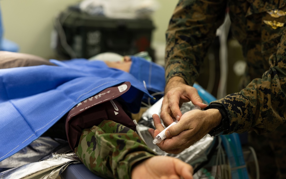 RD 23 FTX | U.S. Marines and JGSDF Members perform Casualty Evacuation Drill, Surgical Simulation