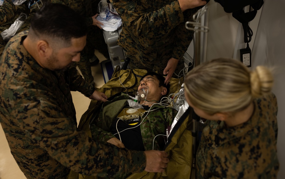 RD 23 FTX | U.S. Marines and JGSDF Members perform Casualty Evacuation Drill, Surgical Simulation