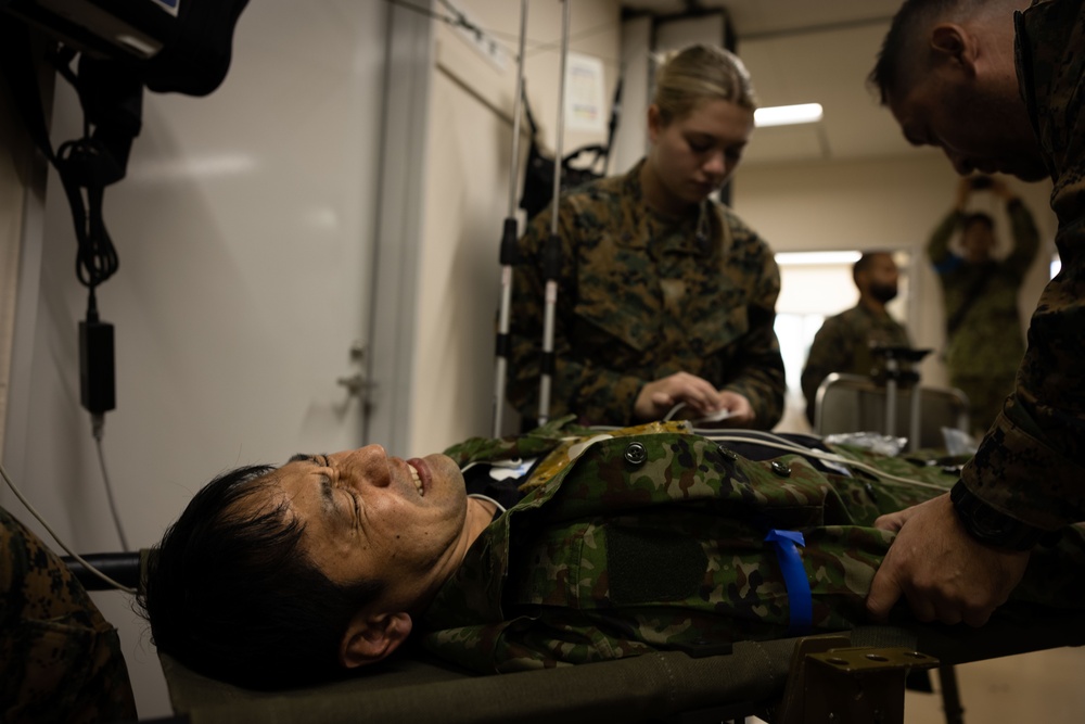 RD 23 FTX | U.S. Marines and JGSDF Members perform Casualty Evacuation Drill, Surgical Simulation