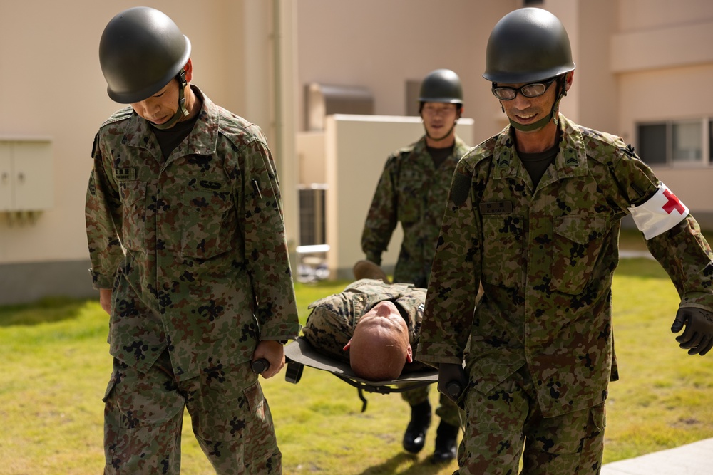 RD 23 FTX | U.S. Marines and JGSDF Members perform Casualty Evacuation Drill, Surgical Simulation