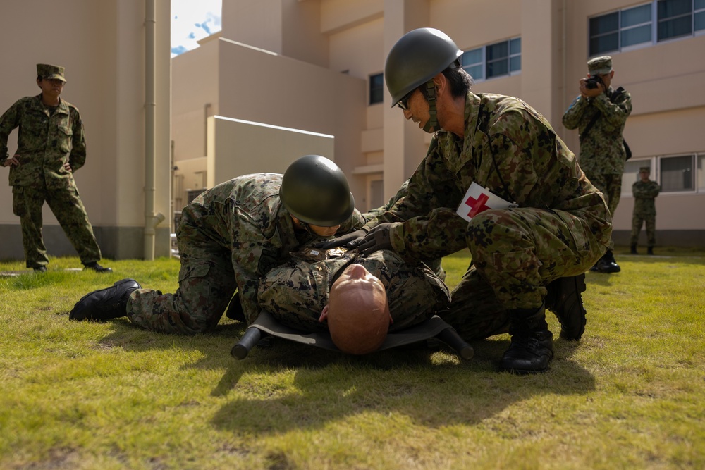 RD 23 FTX | U.S. Marines and JGSDF Members perform Casualty Evacuation Drill, Surgical Simulation