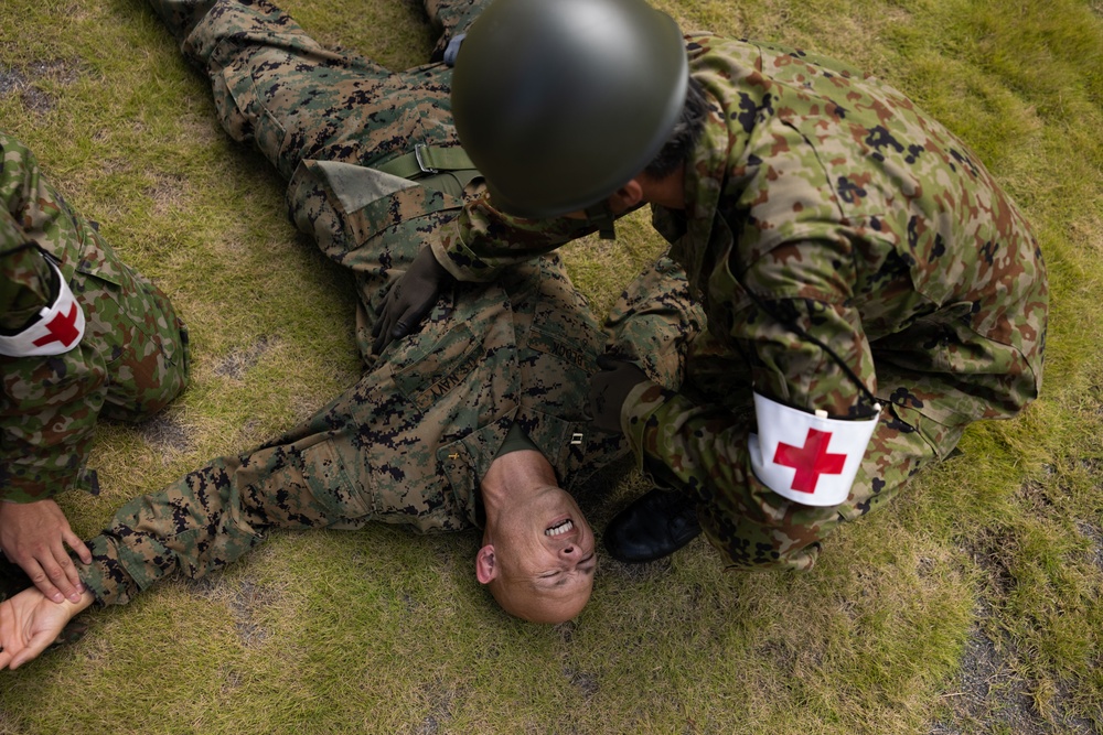 RD 23 FTX | U.S. Marines and JGSDF Members perform Casualty Evacuation Drill, Surgical Simulation