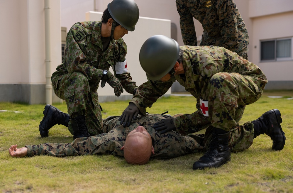 RD 23 FTX | U.S. Marines and JGSDF Members perform Casualty Evacuation Drill, Surgical Simulation