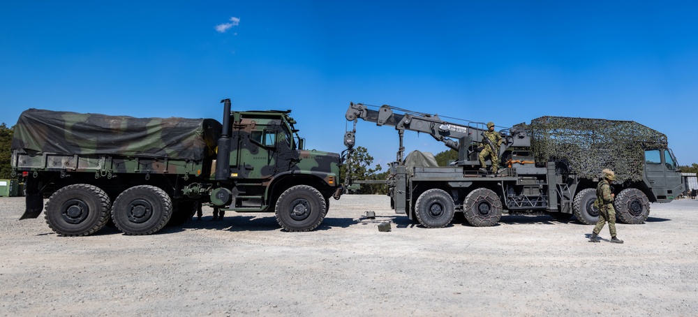 Resolute Dragon 23 FTX | 3rd MLG, JGSDF Conduct Bilateral Vehicle Recovery Operations on Hijyudai