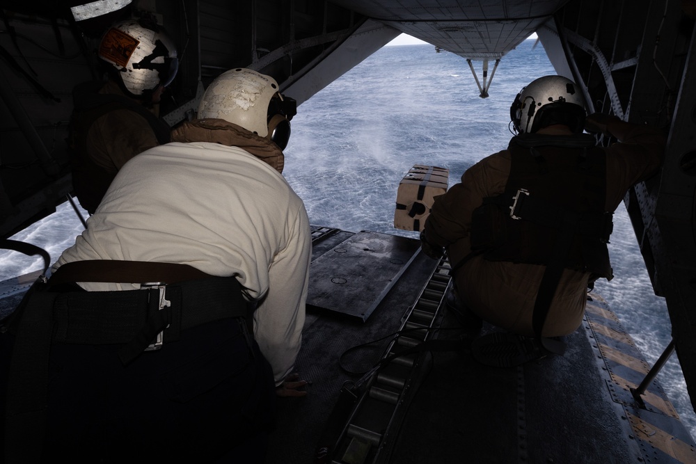 USS Bataan drops ALTO buoy from CH-53